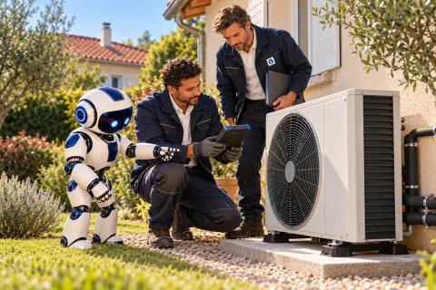Contrôle d'une pompe à chaleur air/eau par l'équipe Mavie et OPTIMUS